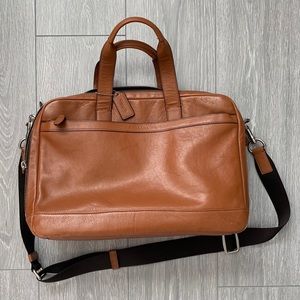 COACH - MEN’S GENUINE LEATHER SOFT BRIEF IN BROWN